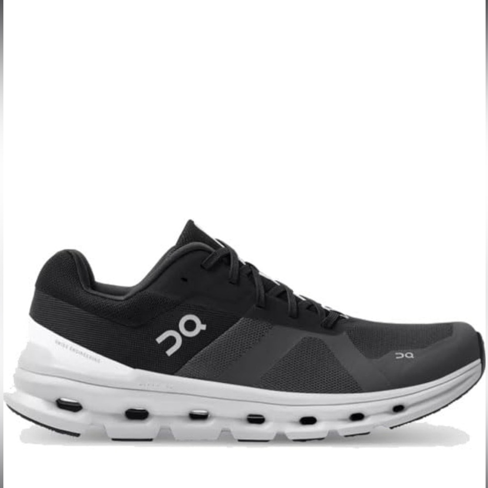 On Cloud Mens Cloudrunner Size 10.5 Eclipse Frost Cloudtec Black Running Shoes